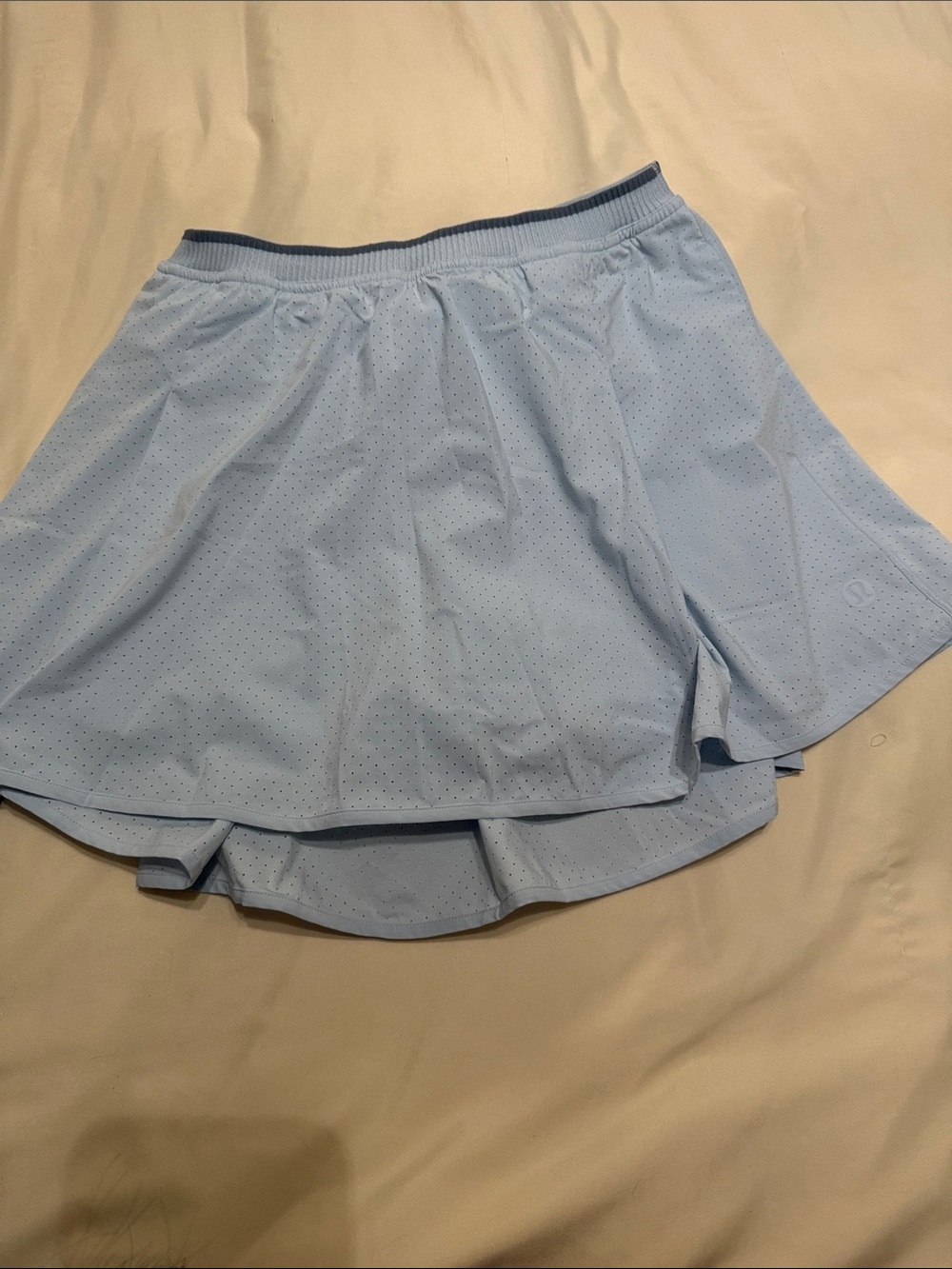 lululemon athletica Light Blue Perforated Skater Skirt